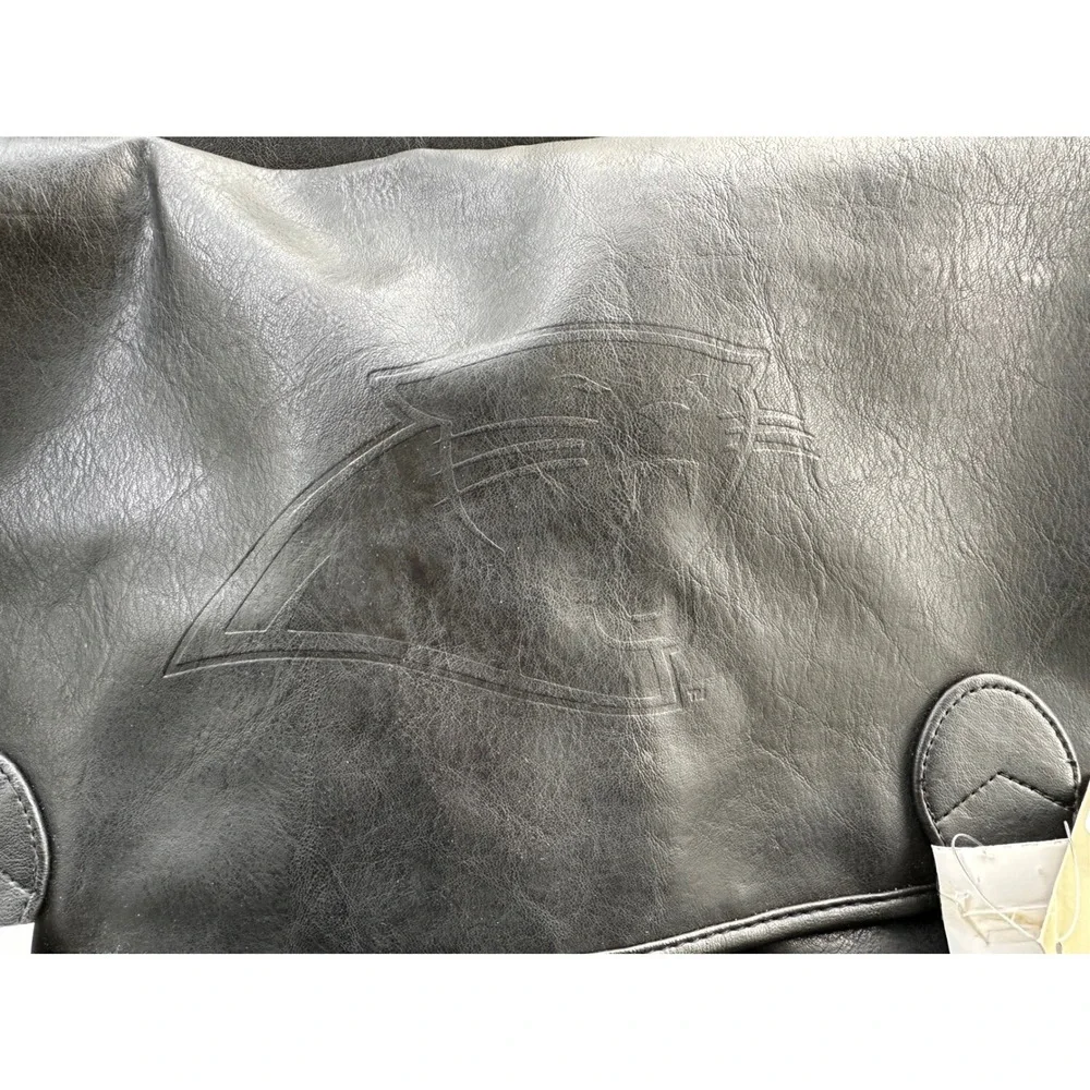 Carolina Panthers Highland Leather Travel Garment Fold-Over Suit Noir Black Bag